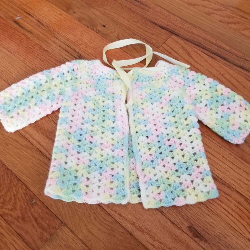 Infant girl's crochet cardigan 24M